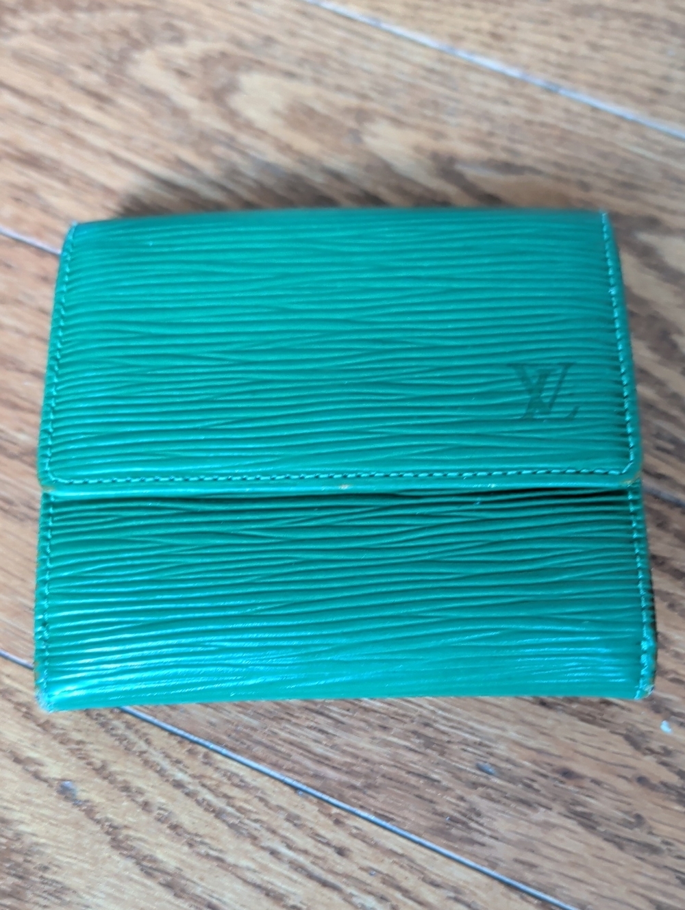 Louis Vuitton Teal Epi Leather Compact Wallet